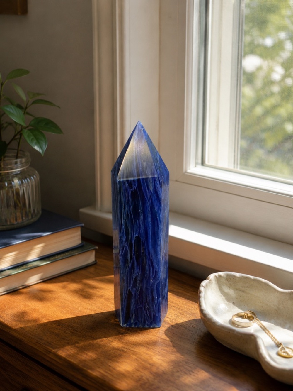 1lb 12.6oz Blueberry Quartz Tower 💙✨
